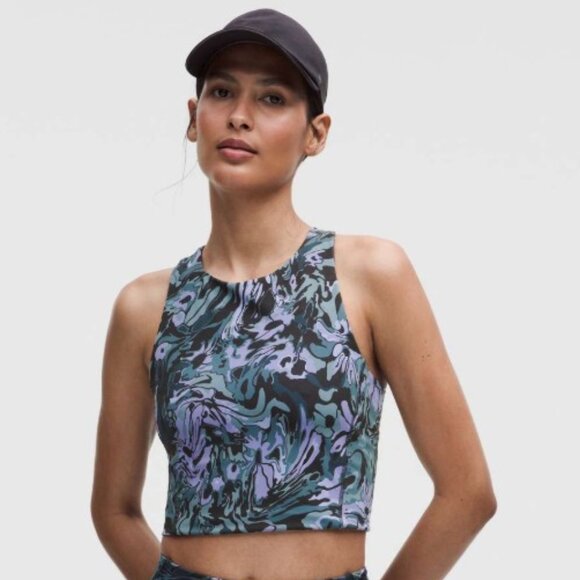 Lululemon Swift Speed Cropped Tank Top *B/C Cup Flower Meld Multi - Picture 1 of 2